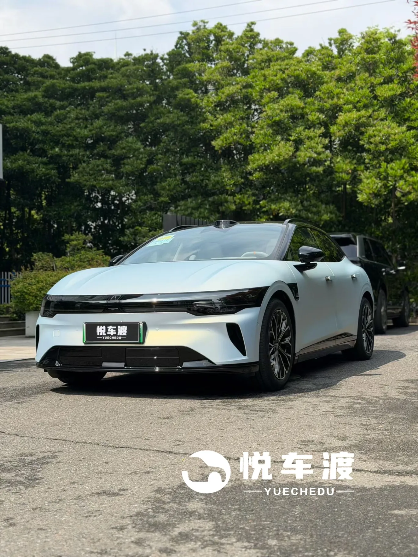 上海极氪极氪007GT极氪007GT改色:远峰蓝魅金,听着就很亮的感觉施工实拍图片2,悦车渡专业汽车改装升级,官方质保正品溯源