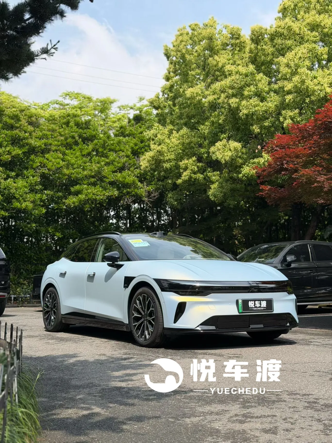 上海极氪极氪007GT极氪007GT改色:远峰蓝魅金,听着就很亮的感觉施工实拍图片3,悦车渡专业汽车改装升级,官方质保正品溯源